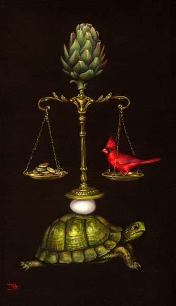 Pyramid with Artichoke. Print on canvas 65 см.