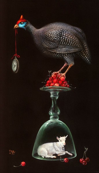 Pyramid with Cherries. Print on canvas 65 см.