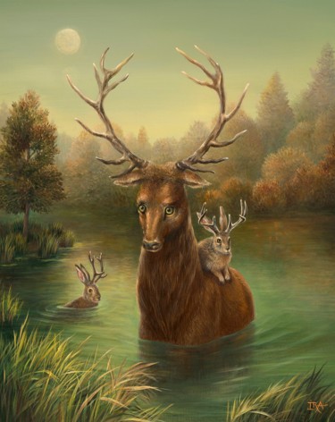 Autumn. Print on canvas 65 см.