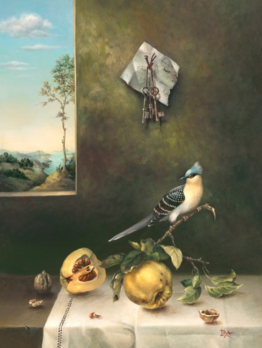 Still Life with Quince. Print on canvas 65 см.