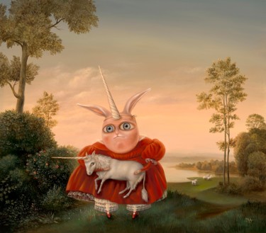 By the Lake. Print on canvas 65 см.