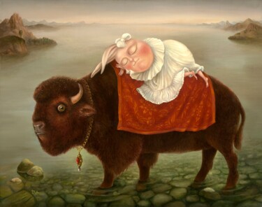 Sleeping Beauty. Print on canvas 50 cm.